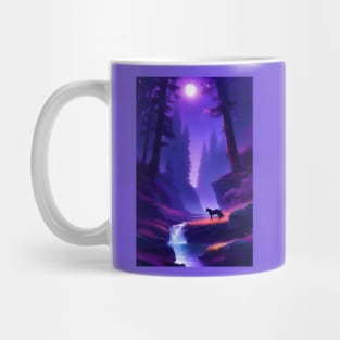 Fantasy purple landscape Mug